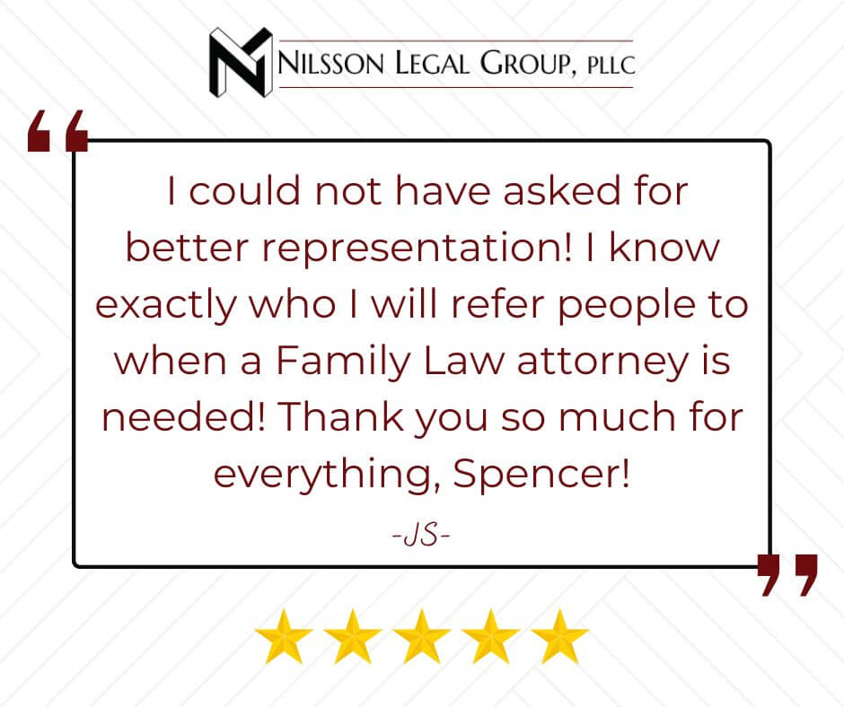 Client calls Spencer Nilsson Best Family Law Attorney
