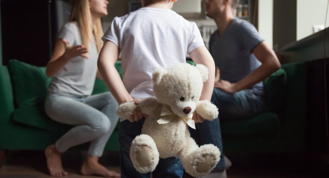 Divorced Parents Arguing In Front Of Child