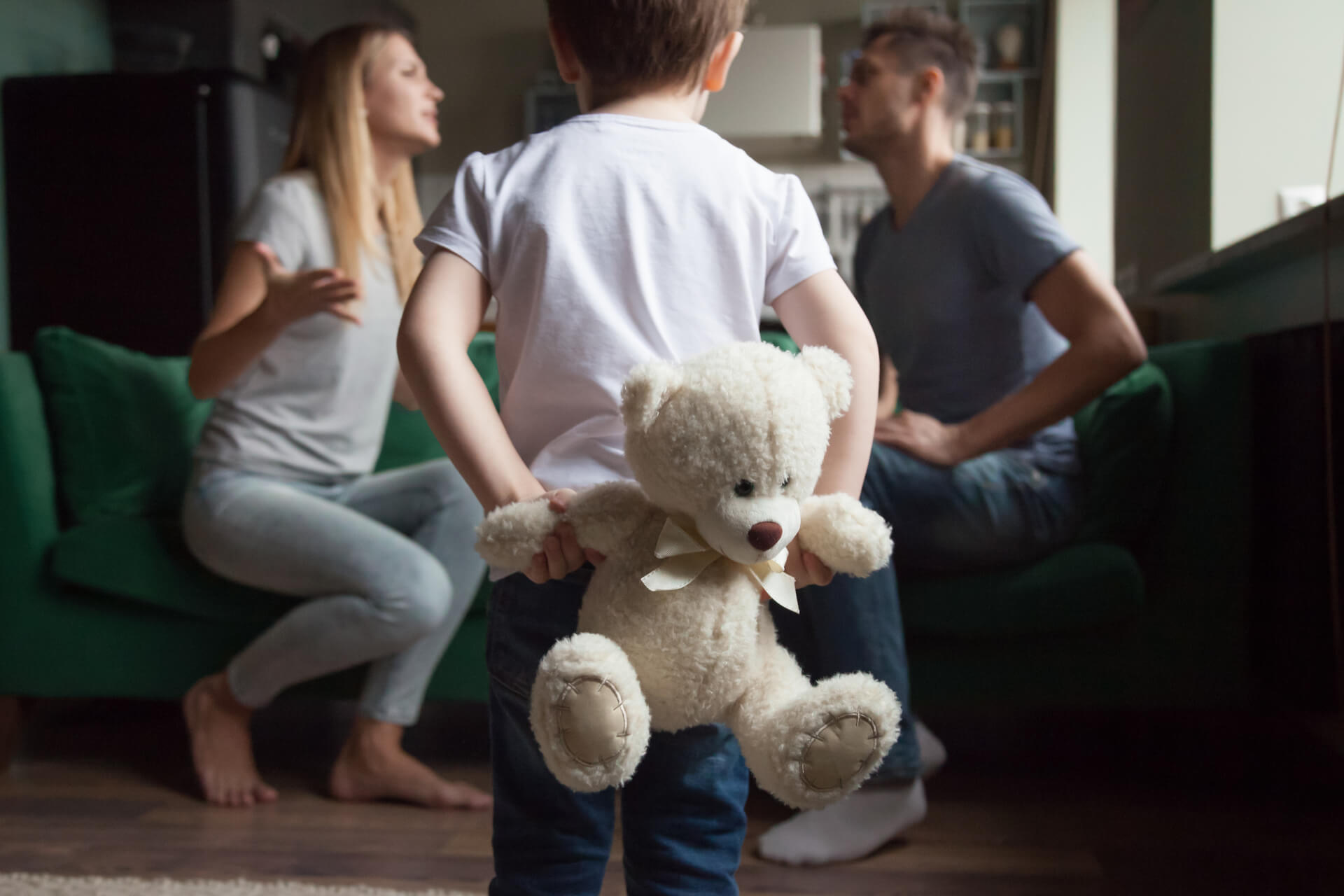 Divorced Parents Arguing In Front Of Child